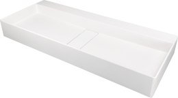 BLUR - Umywalka granitowa nablatowa 80x40 z maskownicą - alabaster - CQB_AU8S