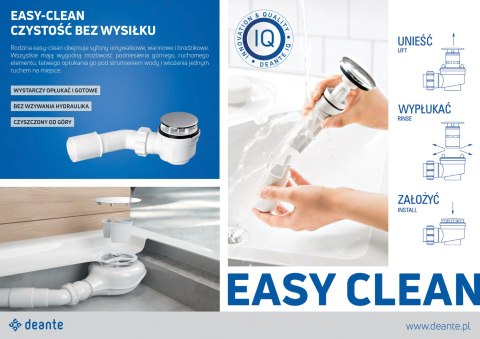 EASY-CLEAN - Syfon do brodzika czyszczony od góry - chrom - NHC_025C