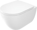 ROUND - Miska WC z deską bezkołnierzowa - biały - CGRD6ZPW