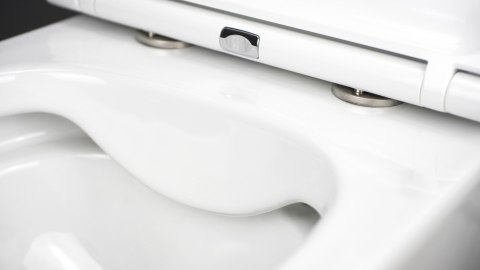 ROUND - Miska WC z deską bezkołnierzowa - biały - CGRD6ZPW