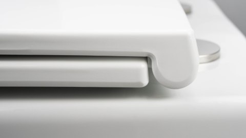 ROUND - Miska WC z deską bezkołnierzowa - biały - CGRD6ZPW
