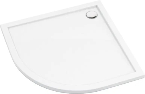 FUNKIA EVO - Kabina prysznicowa z brodzikiem półokrągła 90x90 cm - nero - KYPPN099P