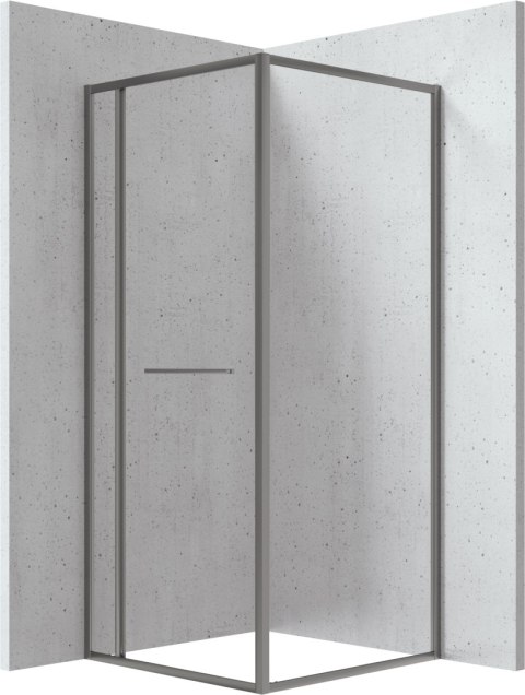 BLUR - Kabina prysznicowa kwadratowa 80x80 cm - titanium KQB_D088P