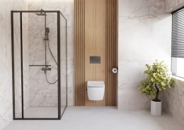 BLUR - Kabina prysznicowa kwadratowa 80x80 cm - titanium KQB_D088P