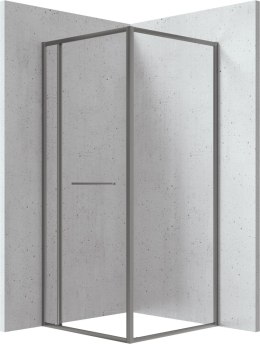 BLUR - Kabina prysznicowa kwadratowa 90x90 cm - titanium KQB_D099P