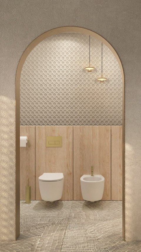 Przycisk spłukujący do stelaży podtynkowych - slim - złoty szczotkowany - CST_R51P