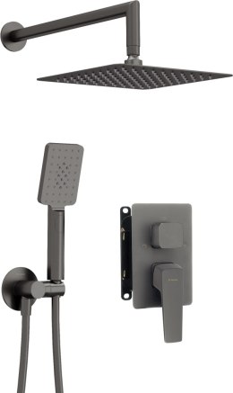 Zestaw prysznicowy podtynkowy z BOXem mieszaczowym - titanium BLUR BXYZDQLM