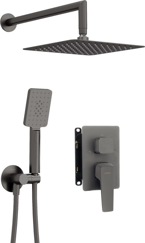 Zestaw prysznicowy podtynkowy z BOXem mieszaczowym - titanium BLUR BXYZDQLM